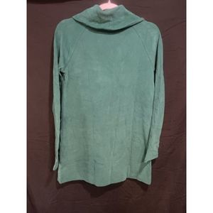 pure Jill XS Emerald Green Soft Touch Cotton NWT Turtleneck Sweater Pockets